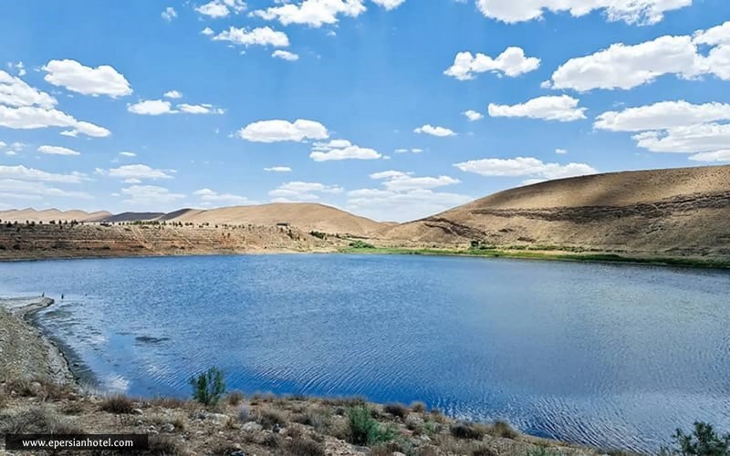 حجم آب دریاچه بزنگان مشهد